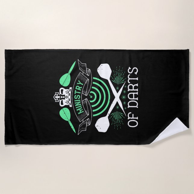 Serviette De Plage Fléchettes - Ministère des fléchettes (Devant)