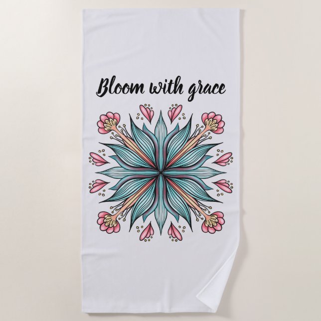 Serviette De Plage Fleur avec grâce : printemps floral (Devant)