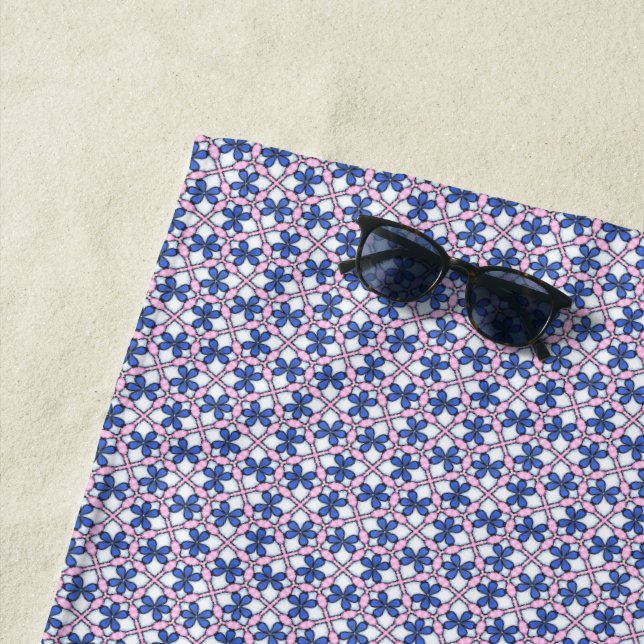 Serviette De Plage Fleur de Ne m'oubliez pas (En situation)