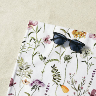 Serviette De Plage Fleur sauvage Jardin motifs floraux