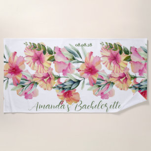 Serviette De Plage Fleurs de Pétunia Personnalisées pour Enterrement