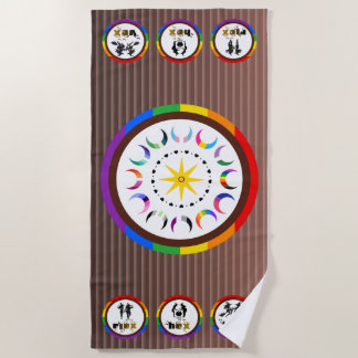 Serviette De Plage Flex. Hex. Vex. Autel rituel LGBTQIA+ tissu de pri