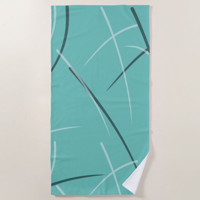 Serviette De Plage Flexible Monochrome Jouer Scribbles Simple (Devant)