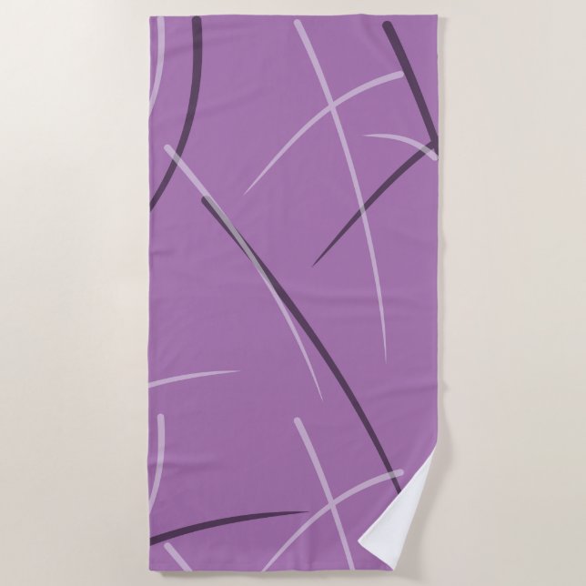 Serviette De Plage Flexible Monochrome Jouer Scribbles Simple (Devant)