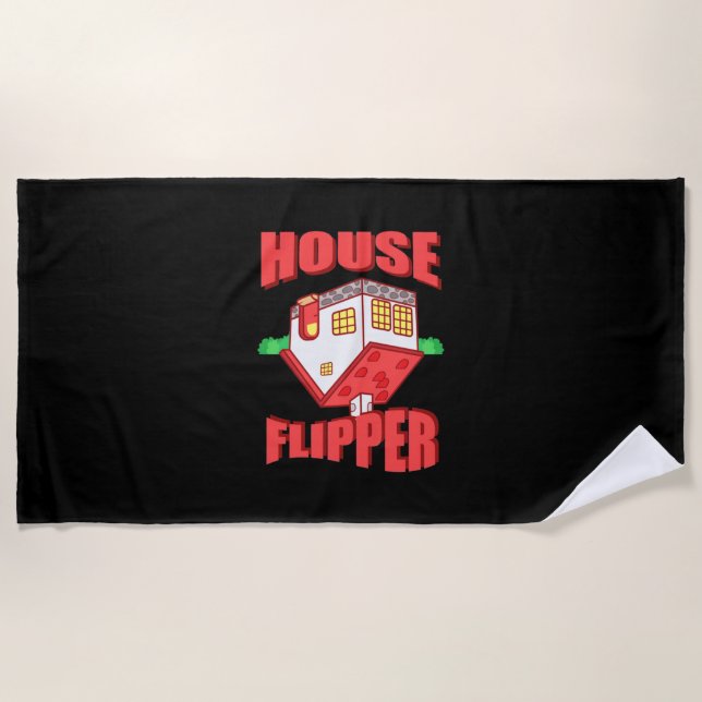 Serviette De Plage Flipper de la maison de l'agent immobilier (Devant)