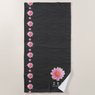 Serviette De Plage Floating Pink Lotus Flowers