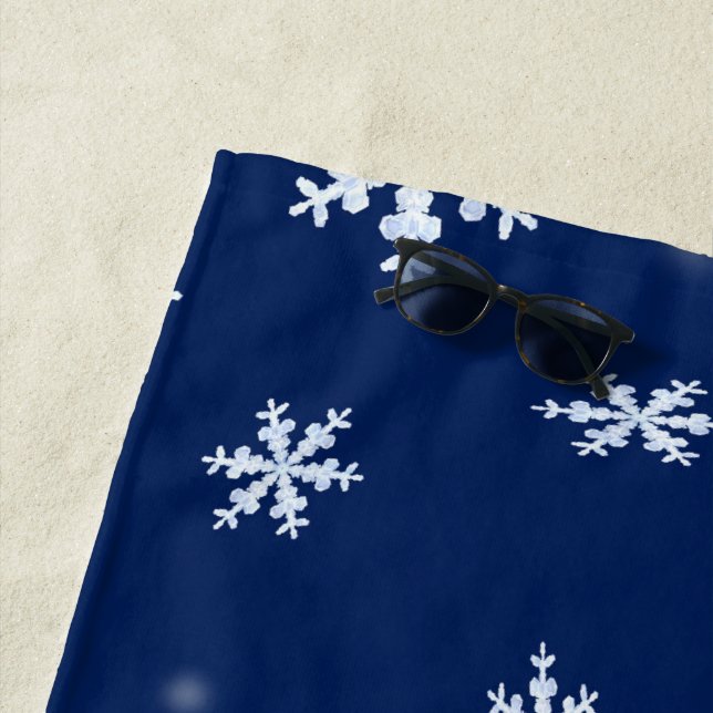 Serviette De Plage Flocon de neige (En situation)