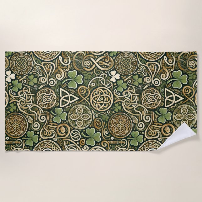 Serviette De Plage Floraison Celtique (Devant)