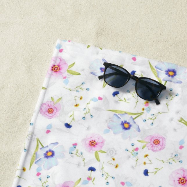Serviette De Plage Floral Beach Towel Spring (En situation)