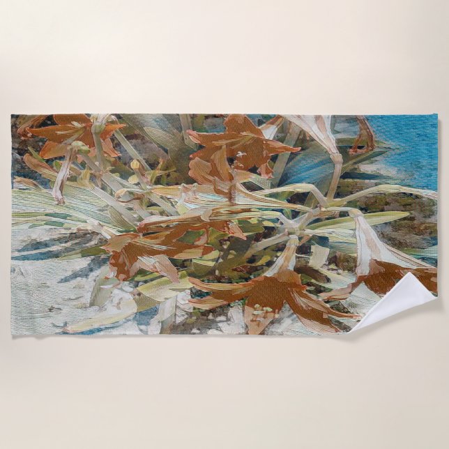 Serviette De Plage Floral exotique (Devant)