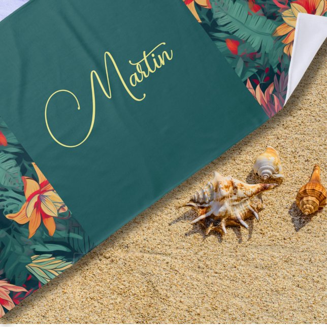 Serviette De Plage Floral Hawaïen (Créateur téléchargé)