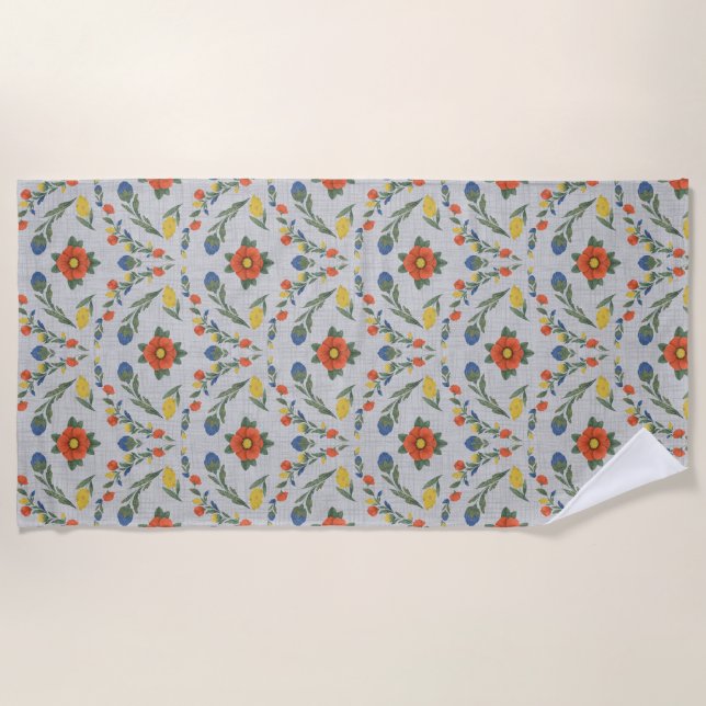 Serviette De Plage Floral Heritage Beach Blanket (Devant)