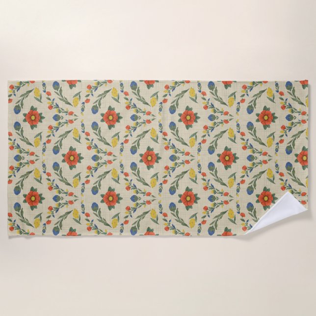 Serviette De Plage Floral Heritage Beach Blanket (Devant)
