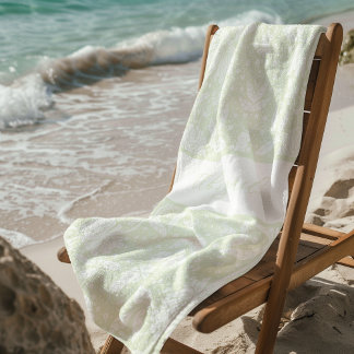 Serviette De Plage Floral vert Personnalisé William Morris Motif