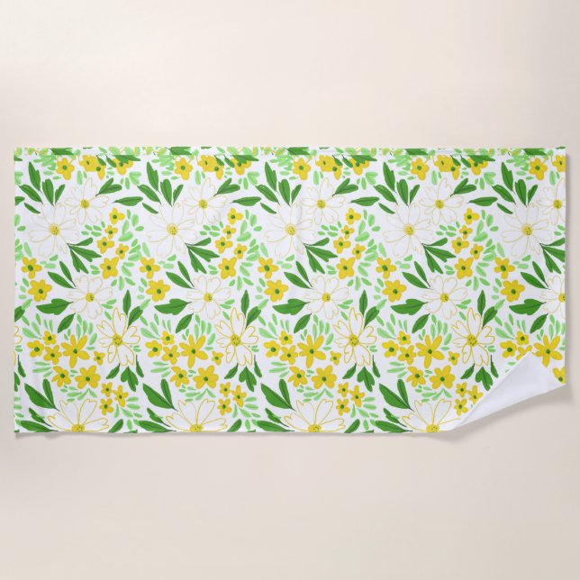Serviette de plage florale (Devant)