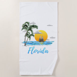 Serviette De Plage Floride Océan Sunset