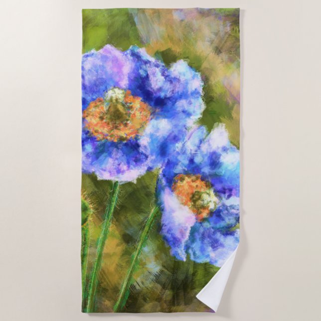 Serviette De Plage Flowering Spring Flowers Abstract (Devant)