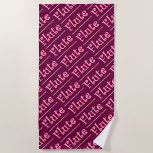 Serviette De Plage Flûte rose