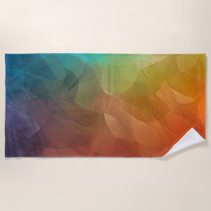 Serviette De Plage Flux de couleur abstrait dans des formes