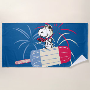 Serviette De Plage Flying Ace Snoopy on Ice Pop