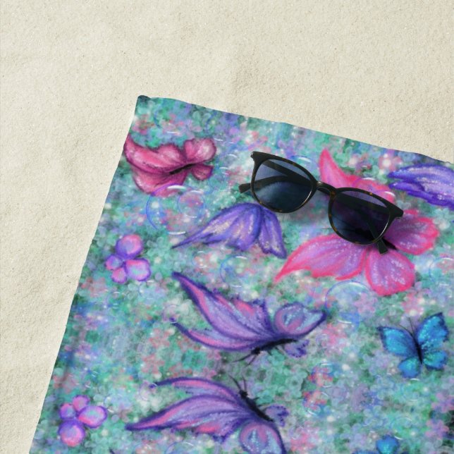 Serviette de plage Flying Butterflies (En situation)