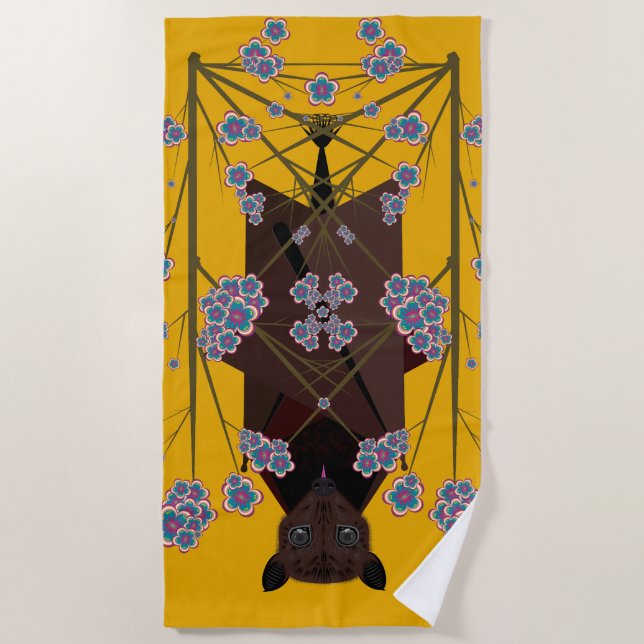 Serviette de plage Flying Fox Mustard (Devant)