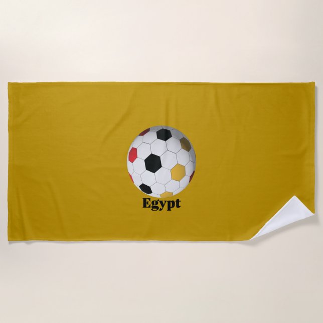 Serviette De Plage Football Égypte (Devant)