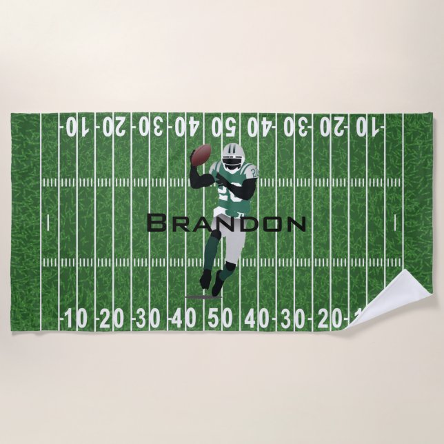 Serviette De Plage Football Field Design Beach Towel (Devant)