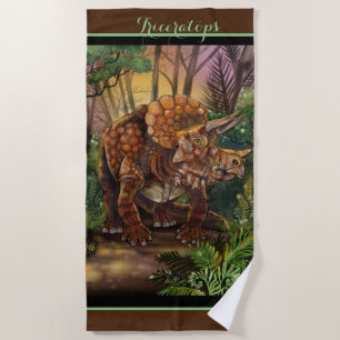 Serviette De Plage Forêt des Tricératops