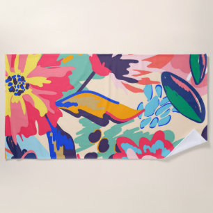 Serviette De Plage Forêt et roses