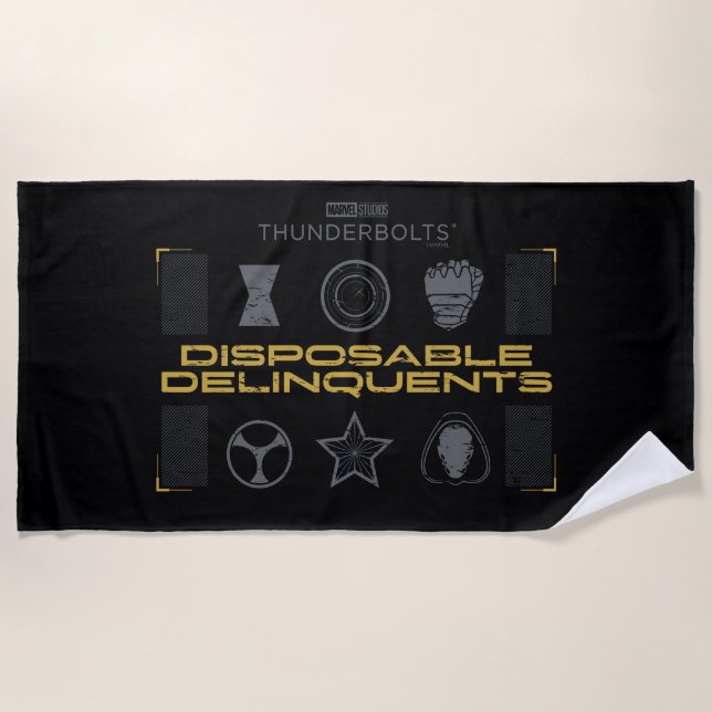 Serviette De Plage Foudroyants* | Délinquants jetables (Devant)