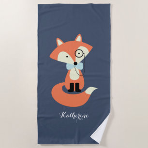 Serviette De Plage Fox rouge de hippie de monocle