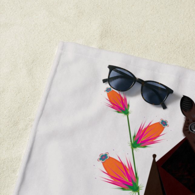 Serviette de plage Fox volante (En situation)