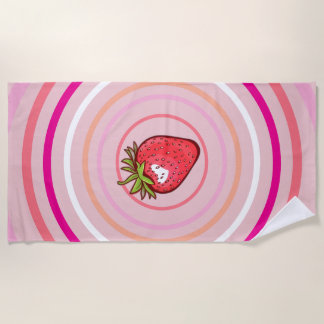 Serviette De Plage Fraise Rose