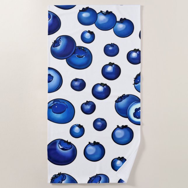 Serviette De Plage Fresh Blueberry (Devant)
