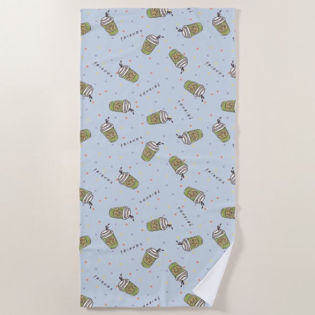 Serviette De Plage FRIENDS™ | Motif à pois Central Perk (Devant)