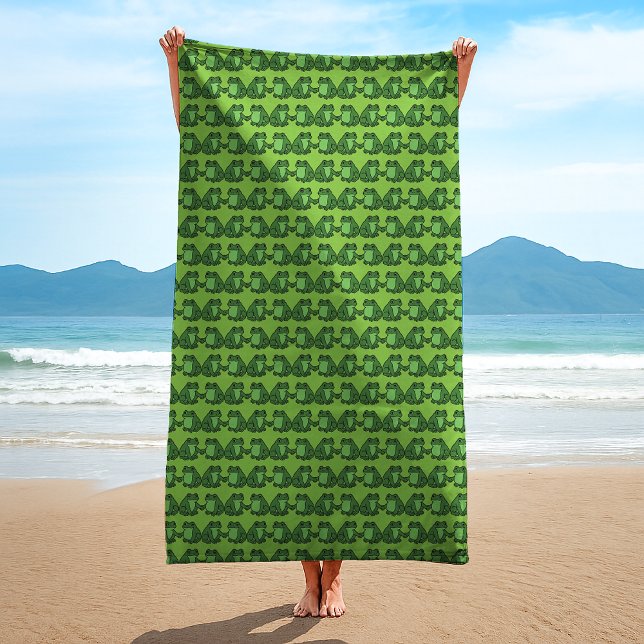 Serviette De Plage Frogs Together Strong Portland Frog Protest (Créateur téléchargé)