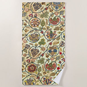 Serviette De Plage Fruits et fleurs de broderie