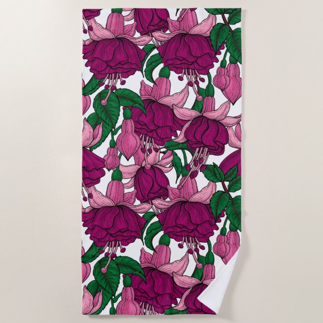 Serviette De Plage Fuchsia (Devant)