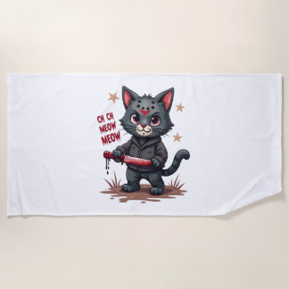Serviette De Plage Funny Cat Horror Movies Cute Halloween for Cat Kit