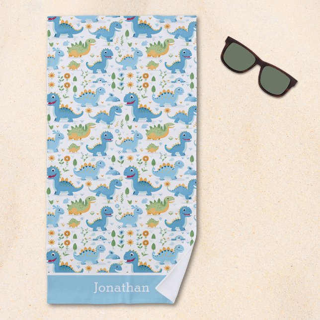 Serviette De Plage Funny Dinosaur Pattern kids summer (Créateur téléchargé)
