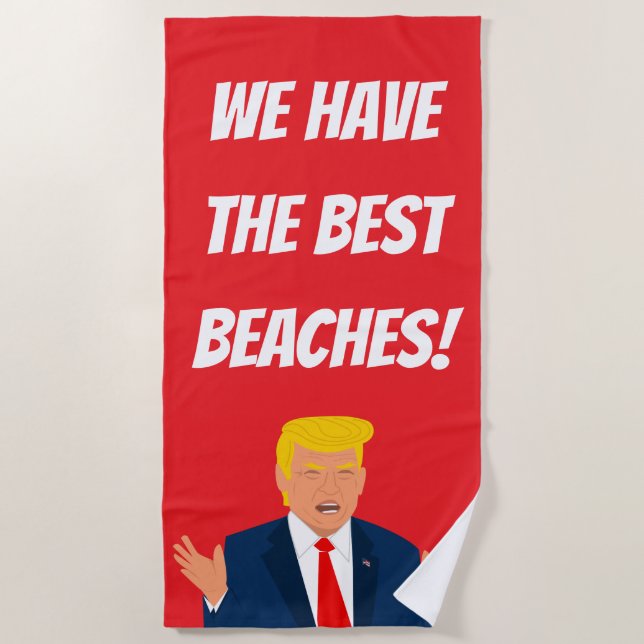 Serviette De Plage Funny Donald Trump cartoon beach towel gift (Devant)