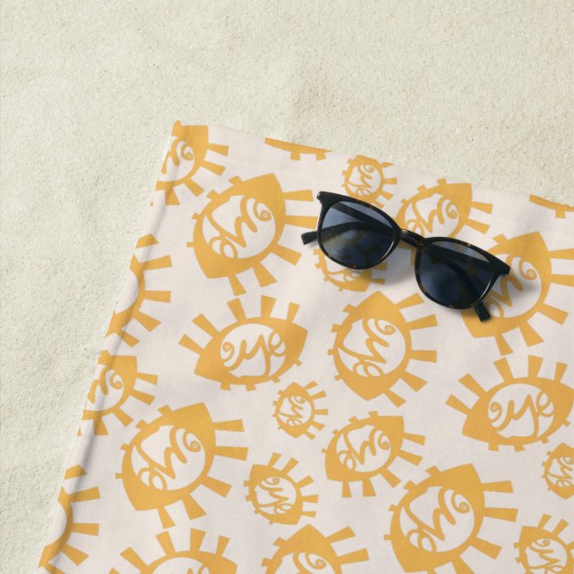 Serviette De Plage Funny Eyes Motif (En situation)