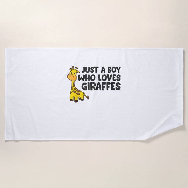Serviette De Plage Funny Giraffe Lover Giraffe Skateboard (Devant)