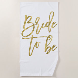 Serviette de plage Future Mariée en Or Faux