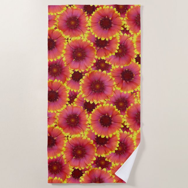 Serviette De Plage Gaillardia Motif sans ambages (Devant)