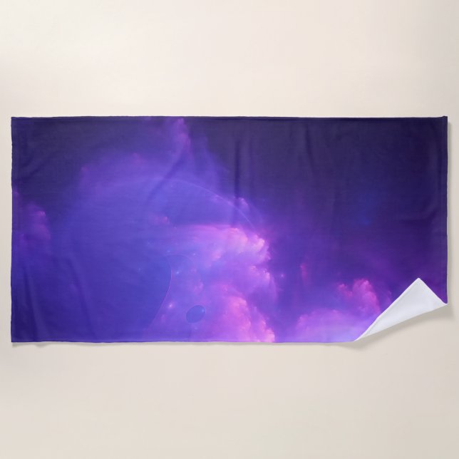Serviette De Plage galaxie violette (Devant)