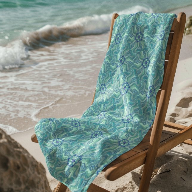 Serviette de plage « Galets et Empreintes » (Créateur téléchargé)