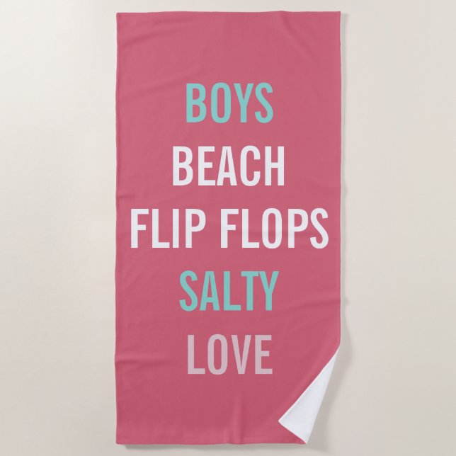 Serviette De Plage Garçons Aimer Été Nantucket Red Pool Beach Towel (Devant)