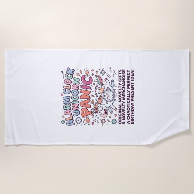 Serviette De Plage Garde du Royaume Licorne Conception Vectorielle Ad (Devant)
